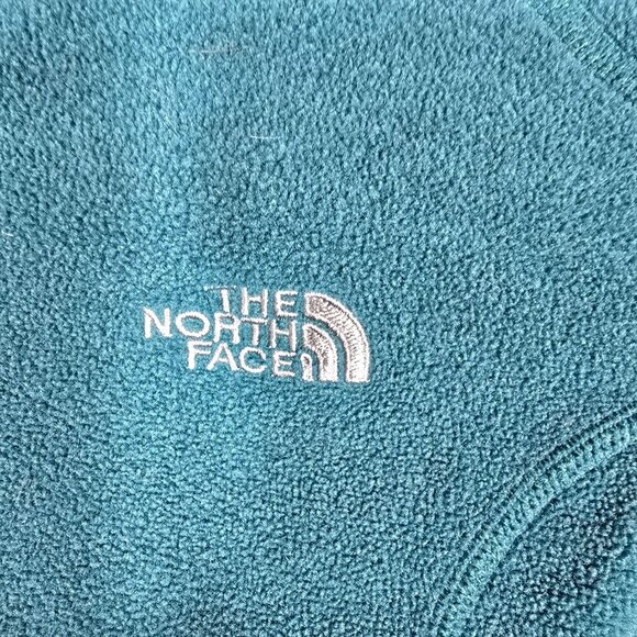 The North Face 1/4‎ Zip Pull Over Fleece Shirt Jacket Medium Women's Green - Picture 4 of 8
